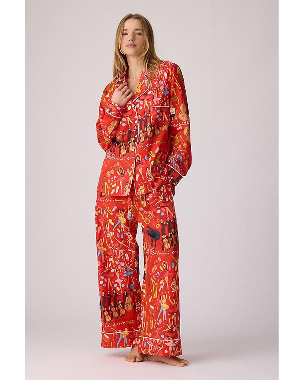 Karen Mabon Red Nutcracker Long Pyjama Set