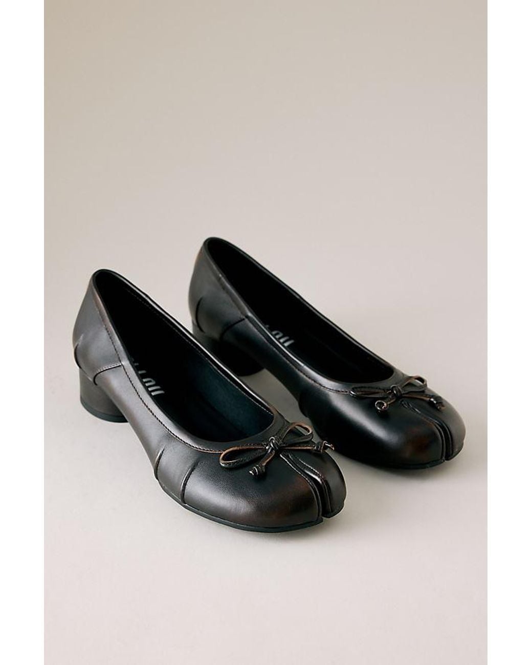 Bibi Lou Black Split-Toe Ballet Heels