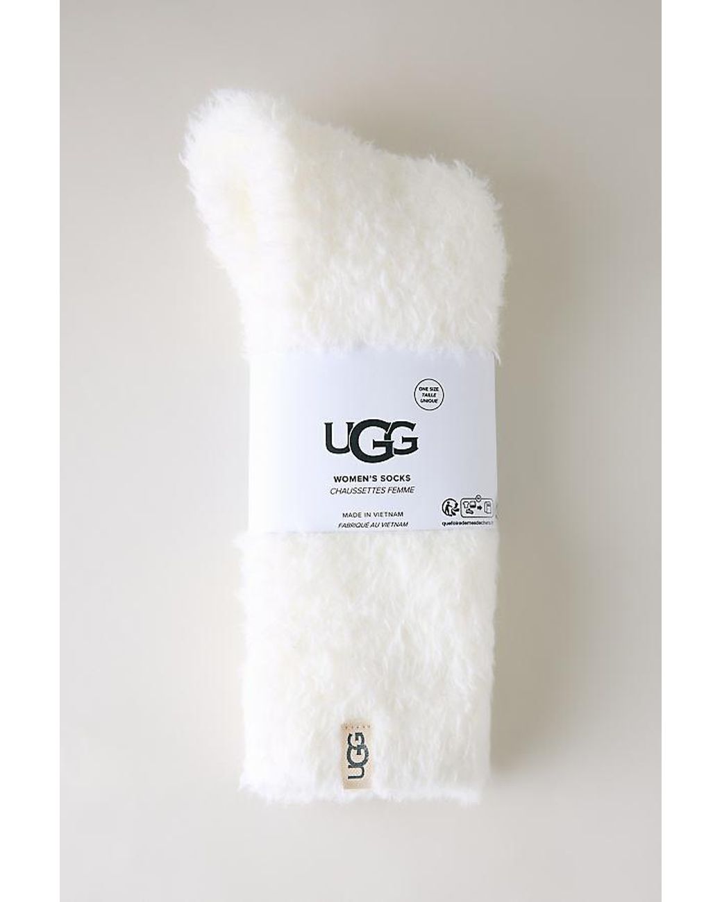 Ugg White Teddi Cosy Crew Socks