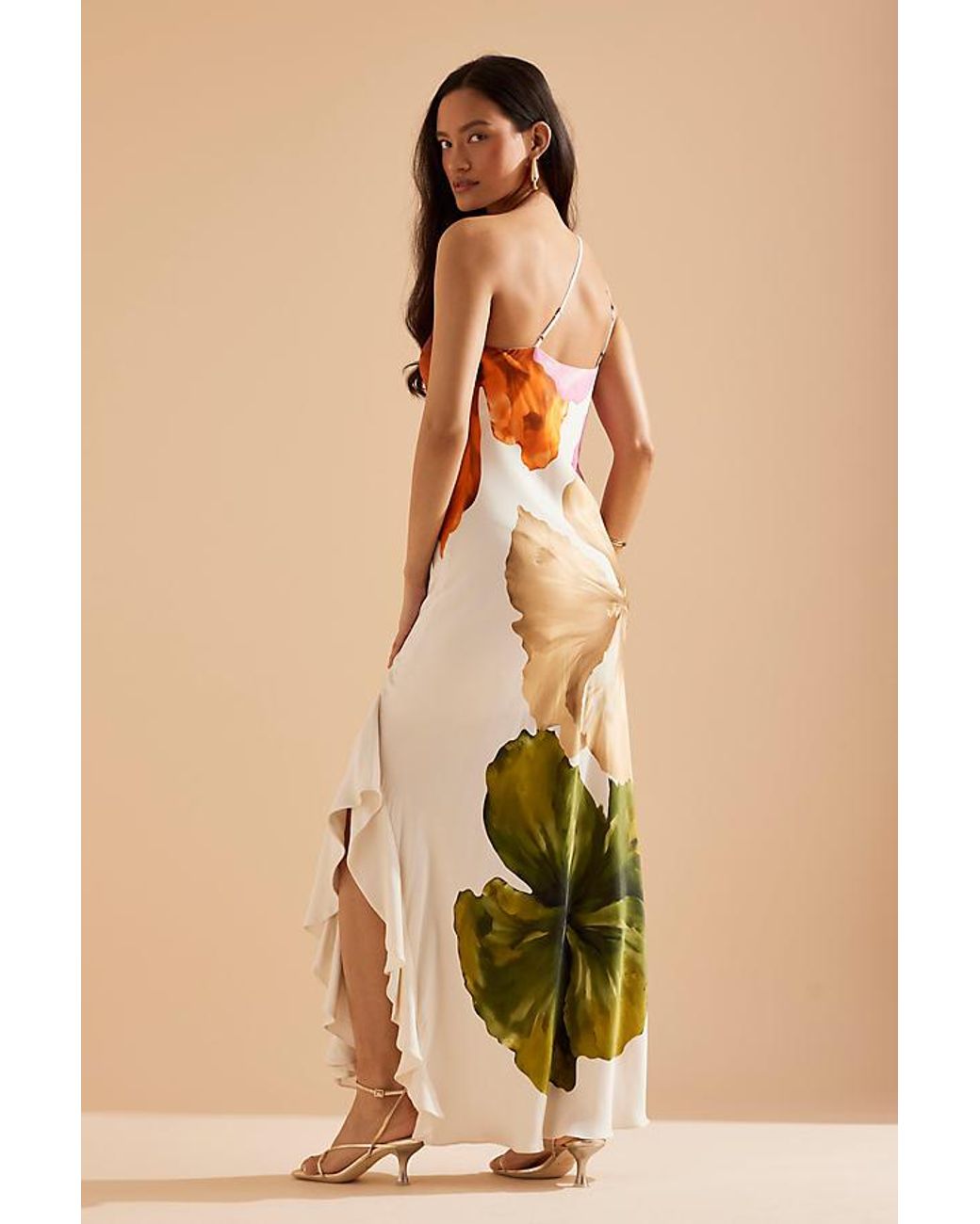 By Anthropologie Lucinda One-Shoulder Maxi Slip Dress in Natural | Lyst UK By Anthropologie Lucinda One-Shoulder Maxi Slip Dress in Natural | Lyst UK