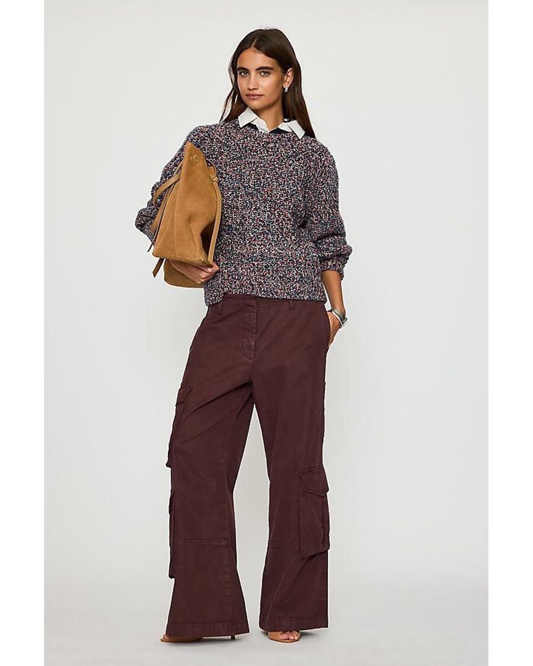 By Anthropologie Red Conna Straight-Leg Cargo Pants