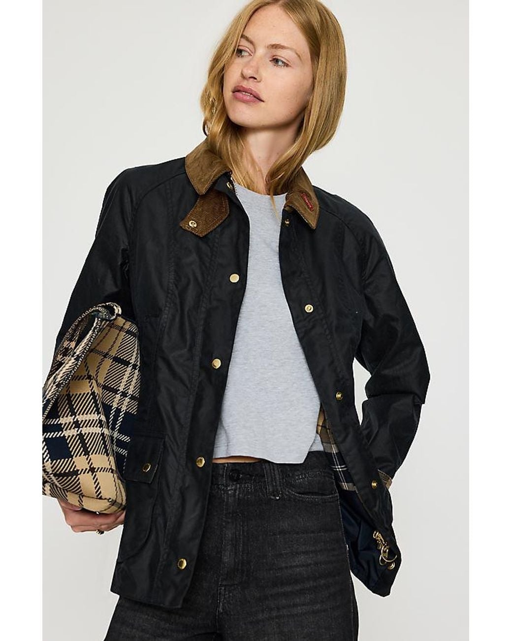Barbour Black Icons Beadnell 100% Waxed Cotton Jacket