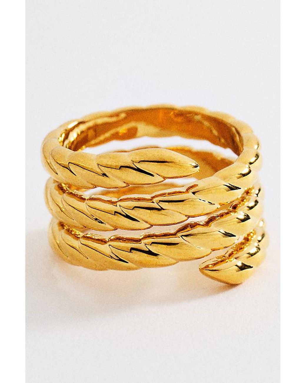 By Anthropologie Metallic Twister Ring