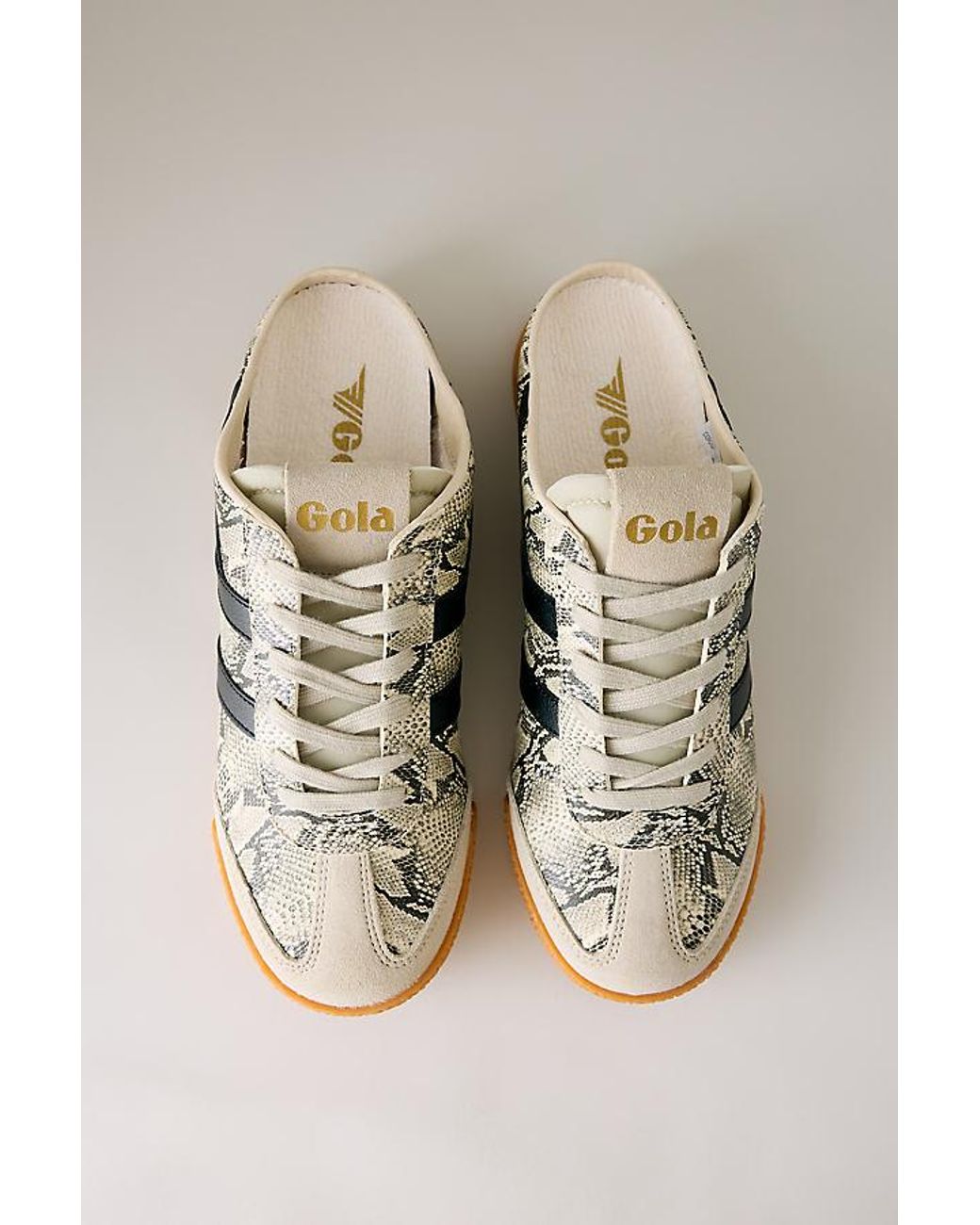 Gola Natural Elan Snake Print Mule Trainers