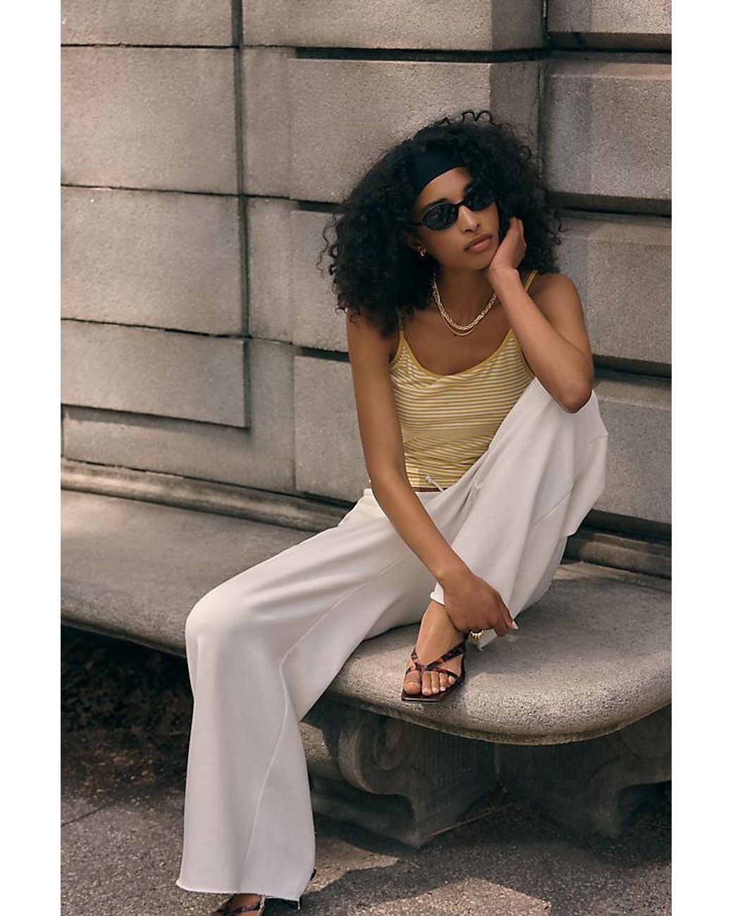By Anthropologie Green Surrey '90S Strappy Scoop Tank Top