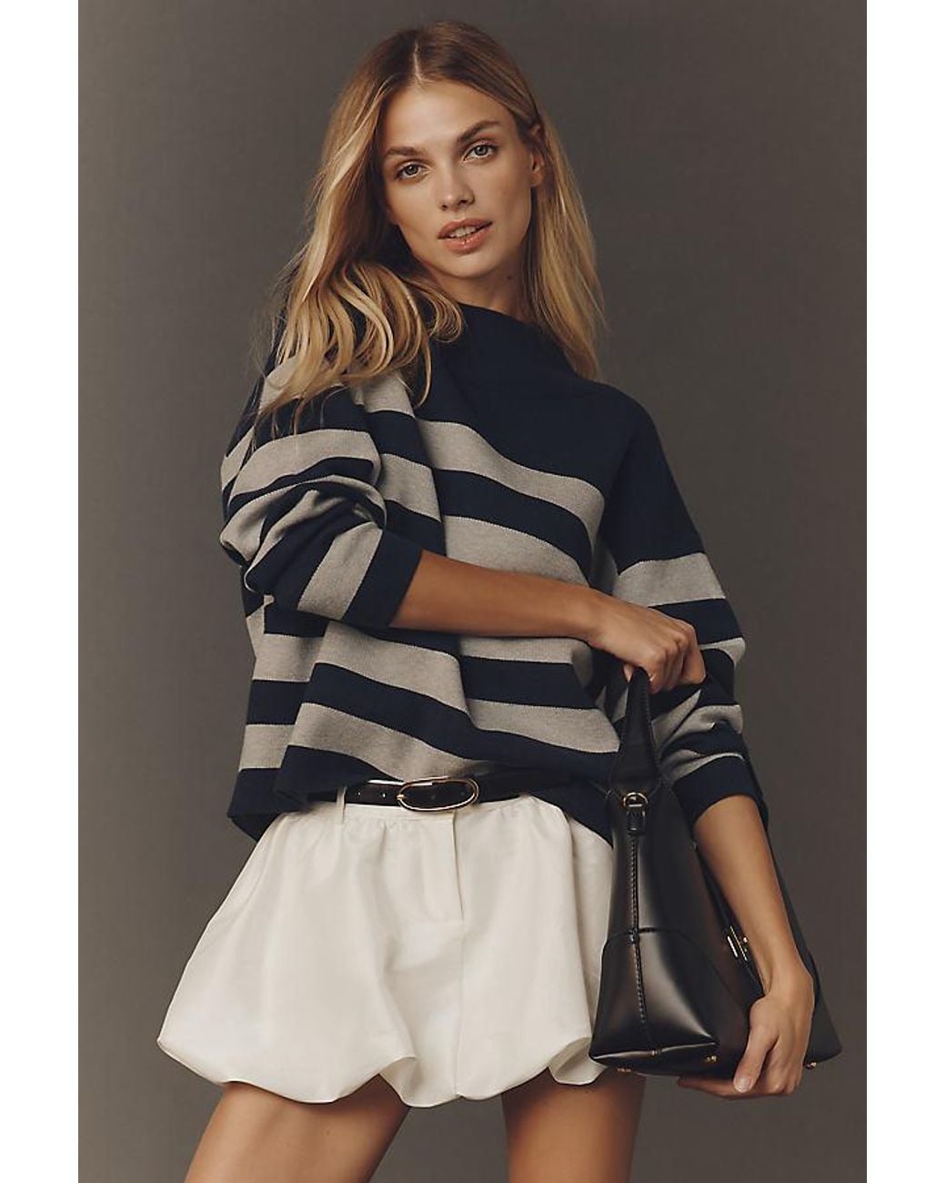 Maeve Gray Carys Mock-Neck Jumper