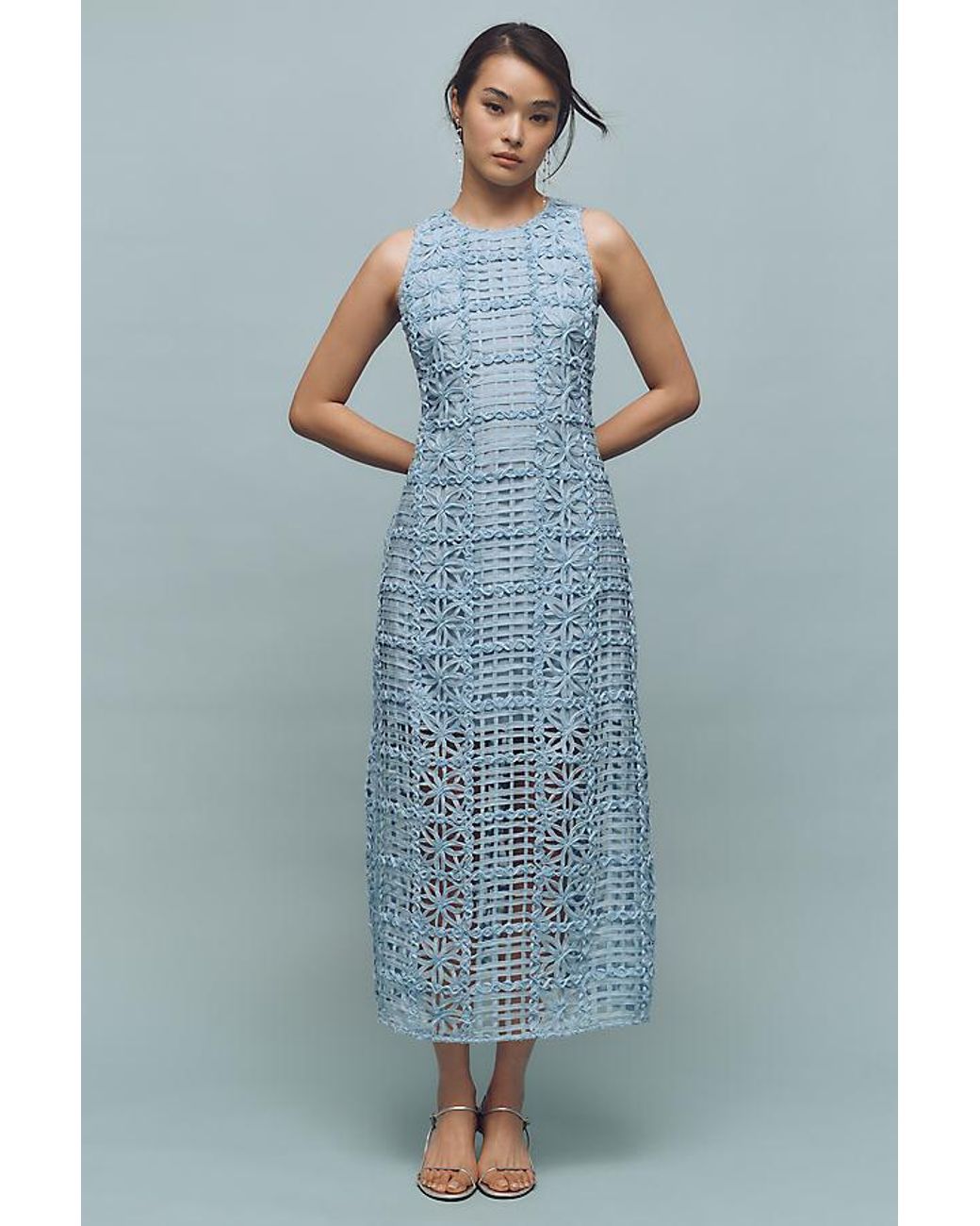 endless rose sleeveless textured midi dress green Boden Women's Sleeveless Ponte Midi Dress in Green