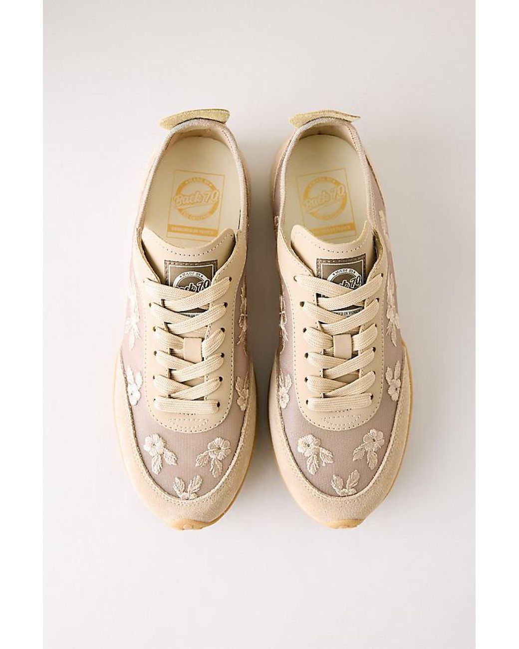 Back 70 Natural Floral Nylon Trainers