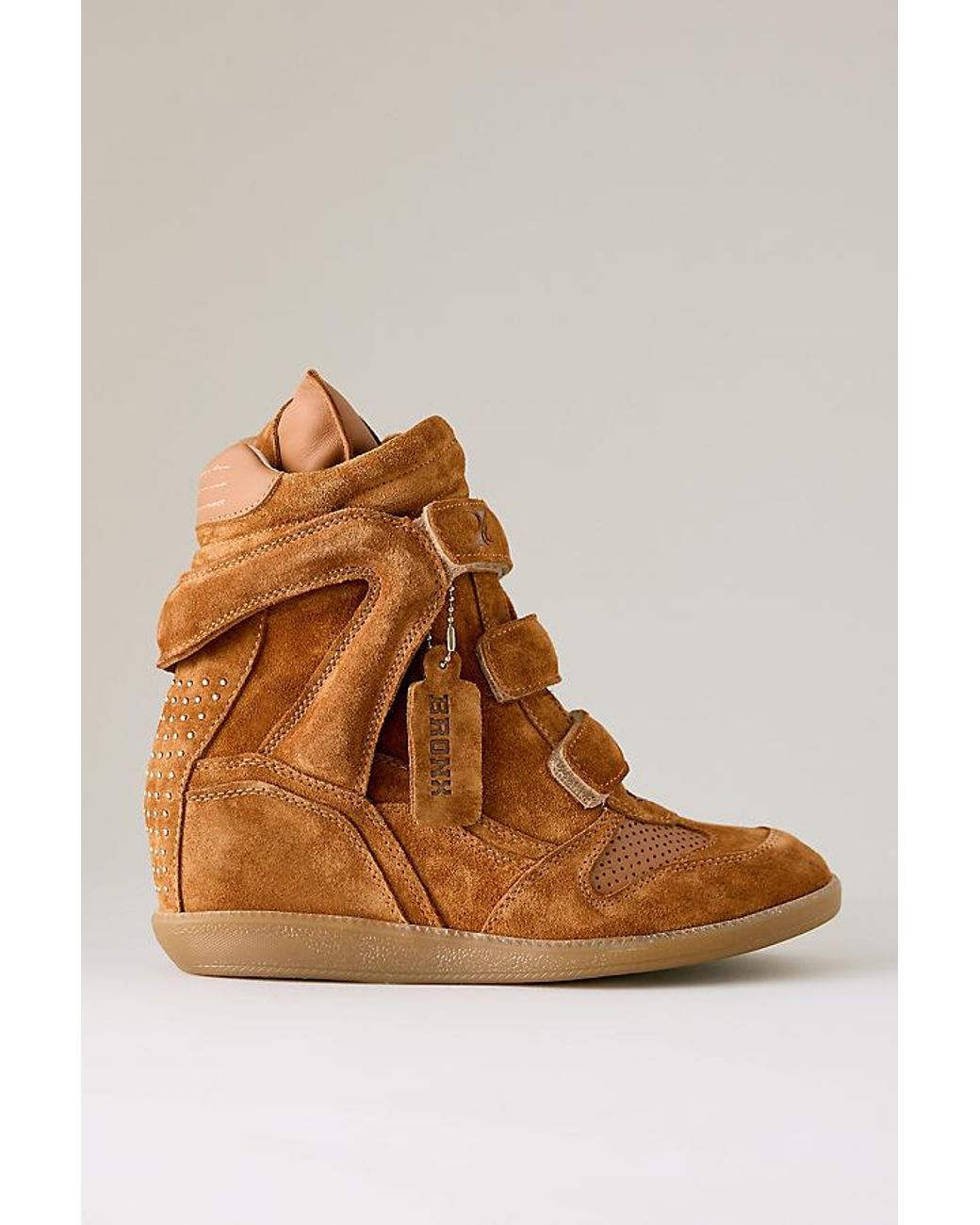 Bronx Brown Jaeyy Suede Wedge Trainers