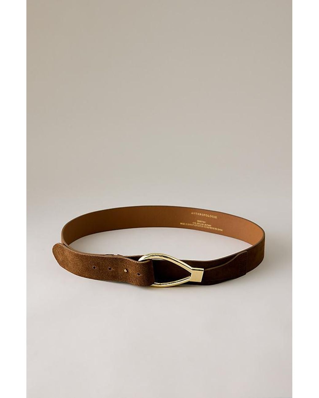 By Anthropologie Brown Asymmetrical Low-Slung Belt