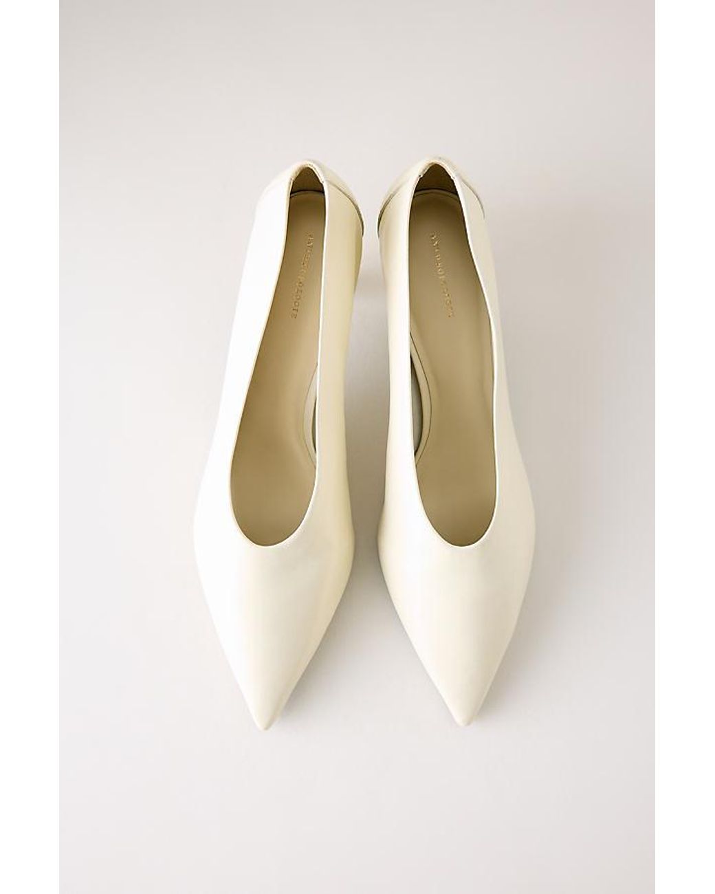 By Anthropologie Natural Pointed-Toe Kitten-Heel Pumps