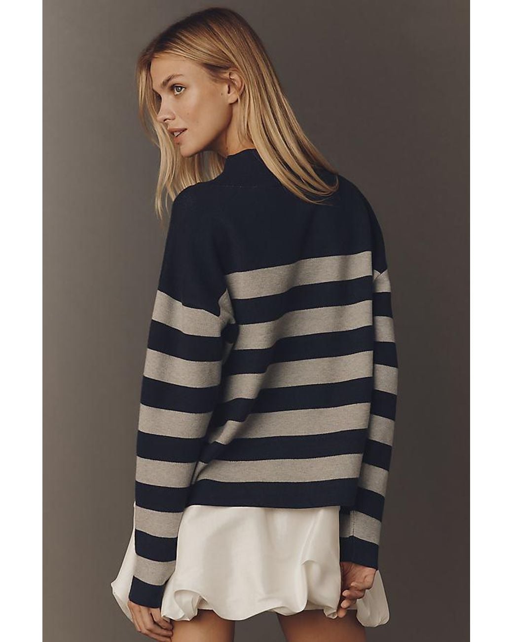 Maeve Gray Carys Mock-Neck Jumper