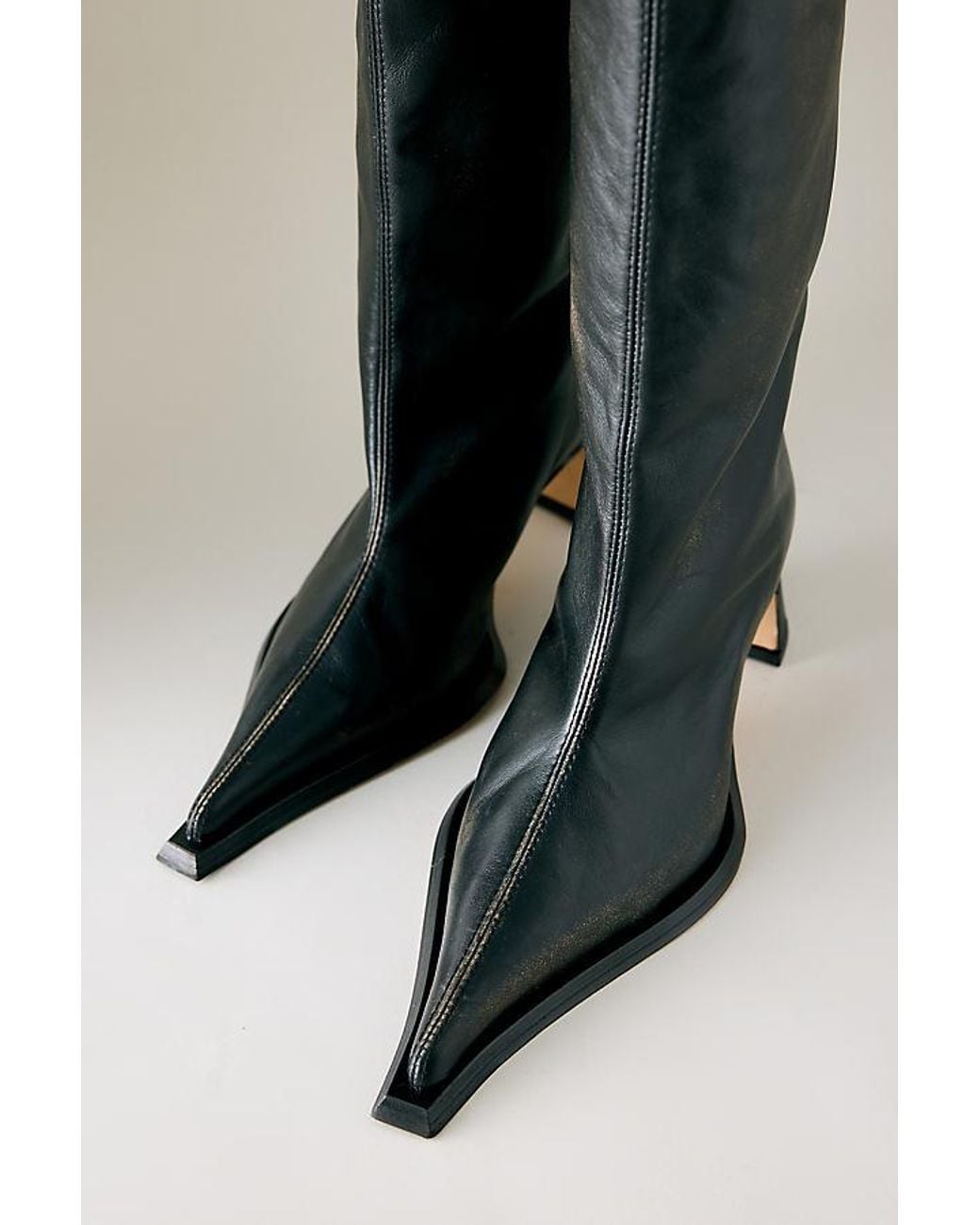 Miista Green Charlene Tall Leather Boots
