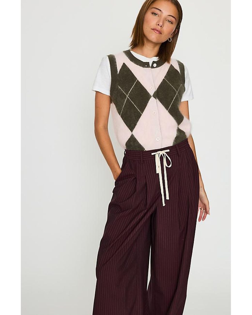 Maeve Black The Avery Wide-Leg Pleated Trousers By Drawstring Edition