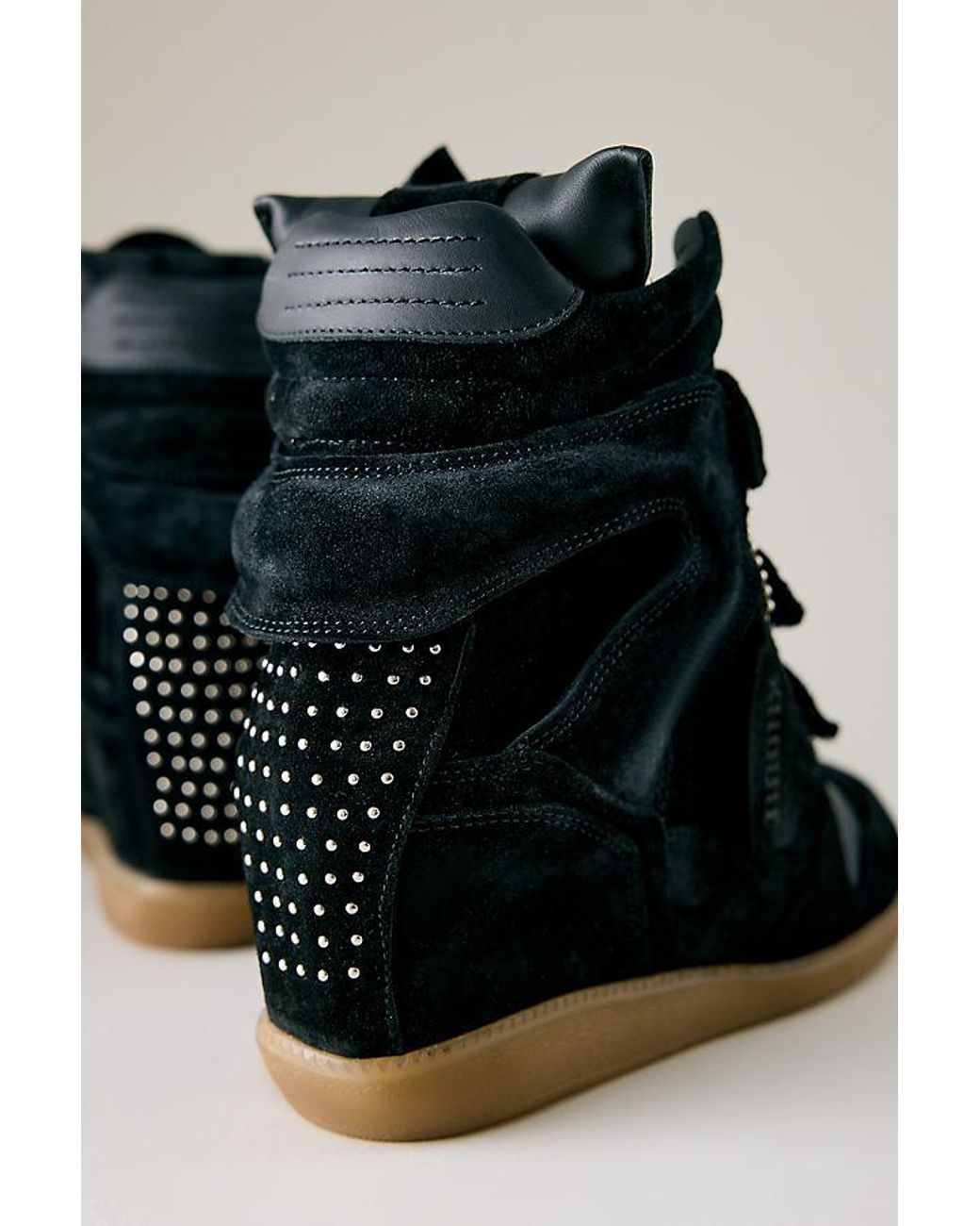 Bronx Black Jaeyy Suede Wedge Trainers