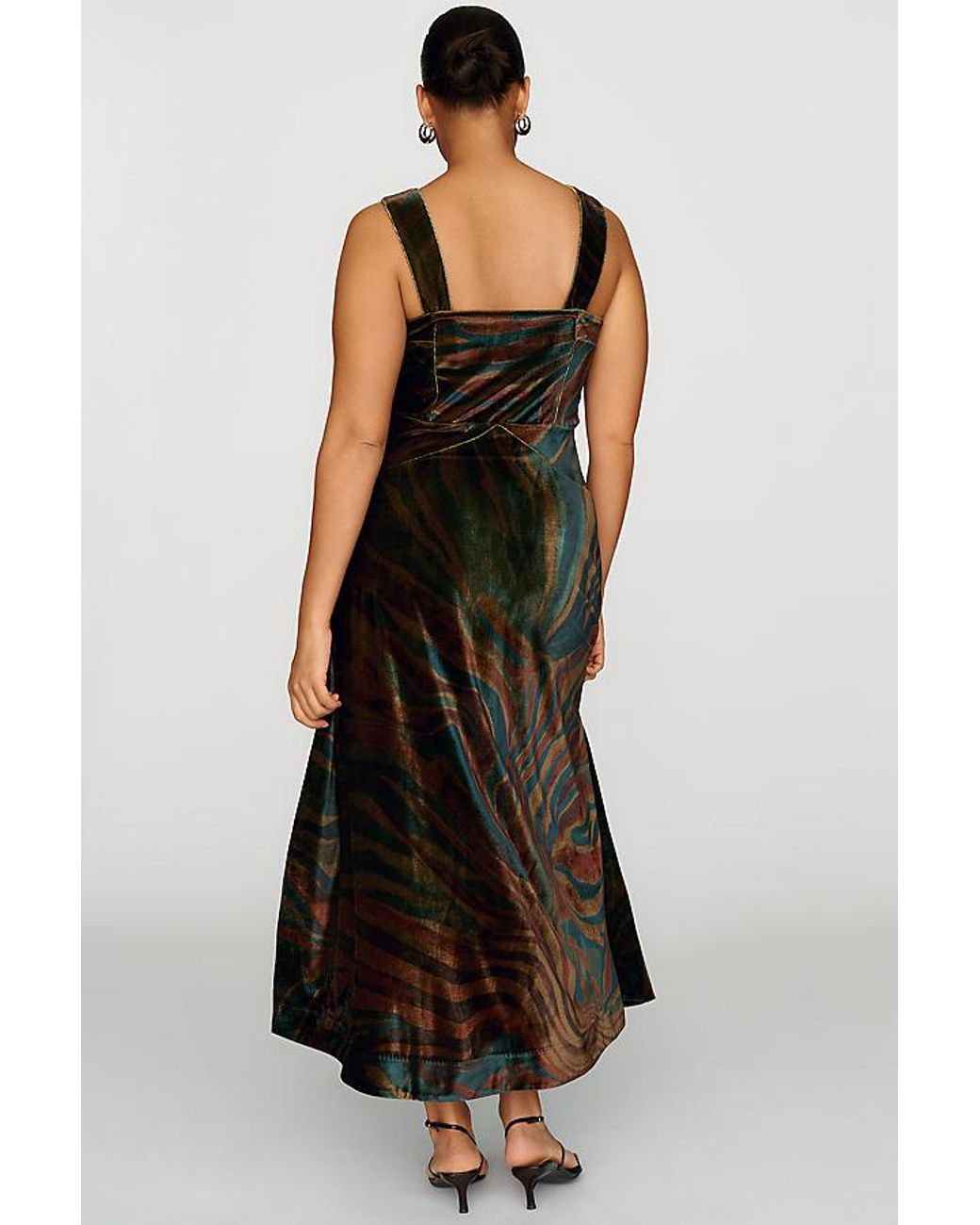 Maeve Black Jocelyn Velvet Midi Dress