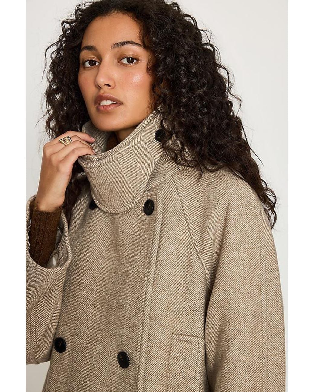ALIGNE Natural Henrietta Double-Breasted Coat
