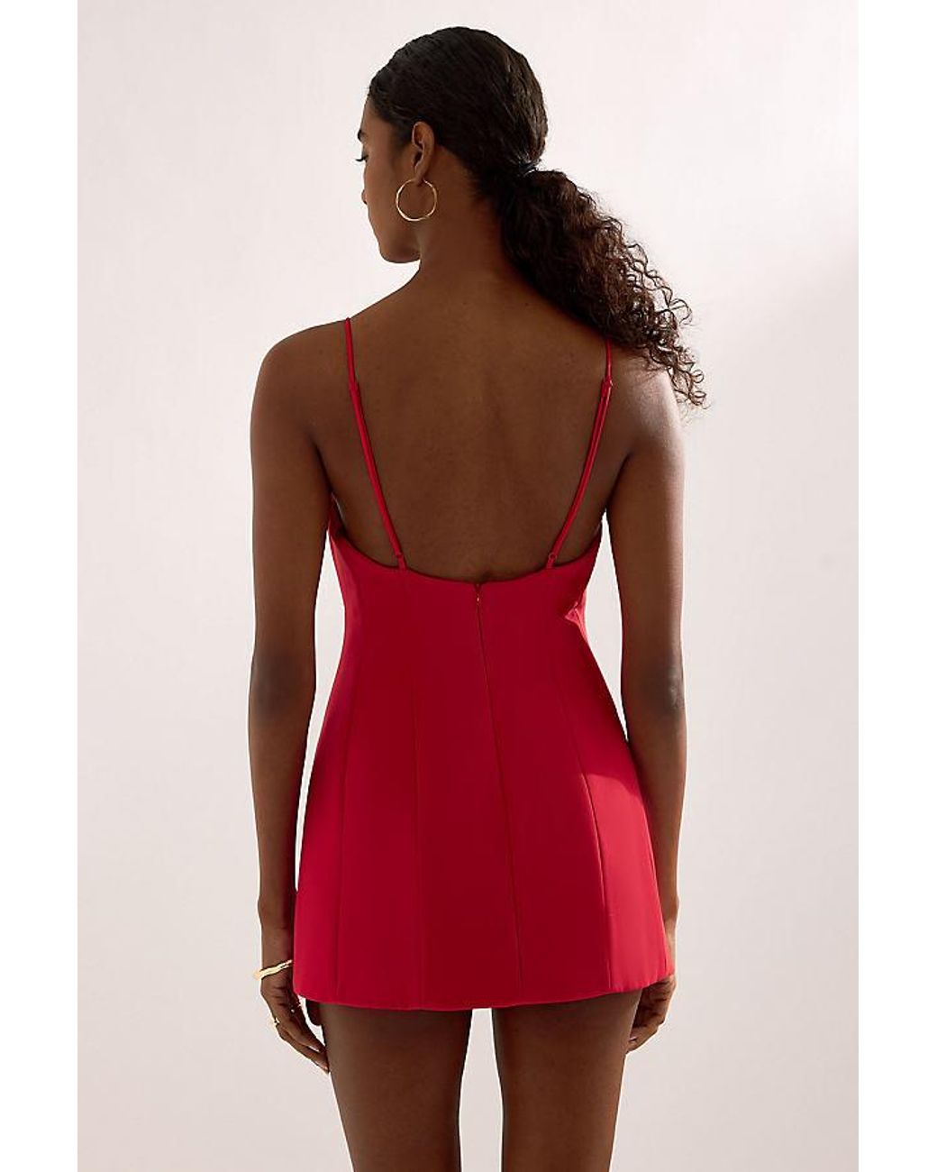 Bardot Red Branca Hourglass Mini Dress