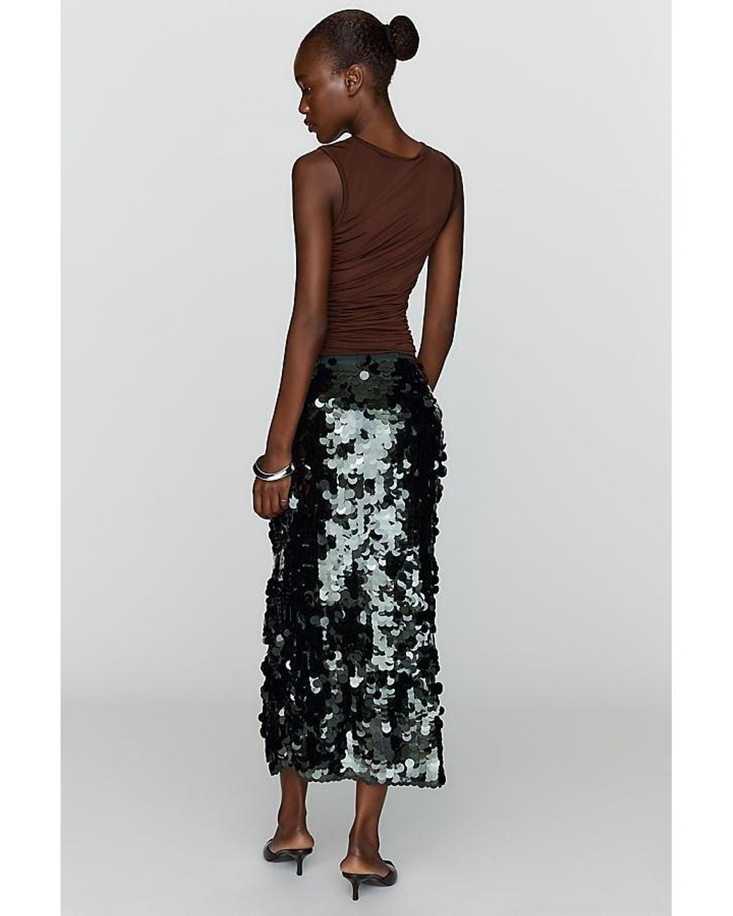 Maeve Multicolor Sequin Midi Skirt
