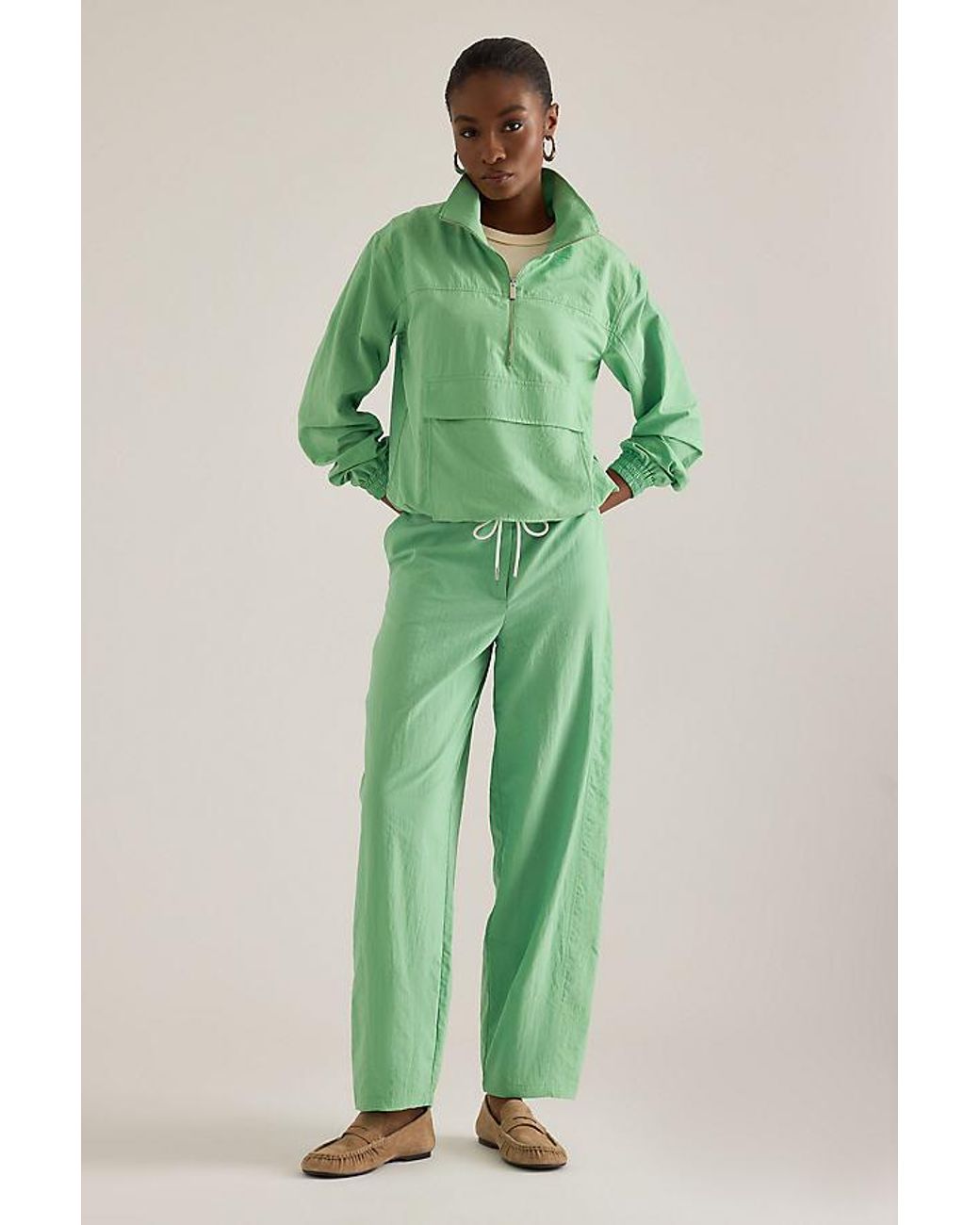 ALIGNE Green Gale Tracksuit Barrel Trousers