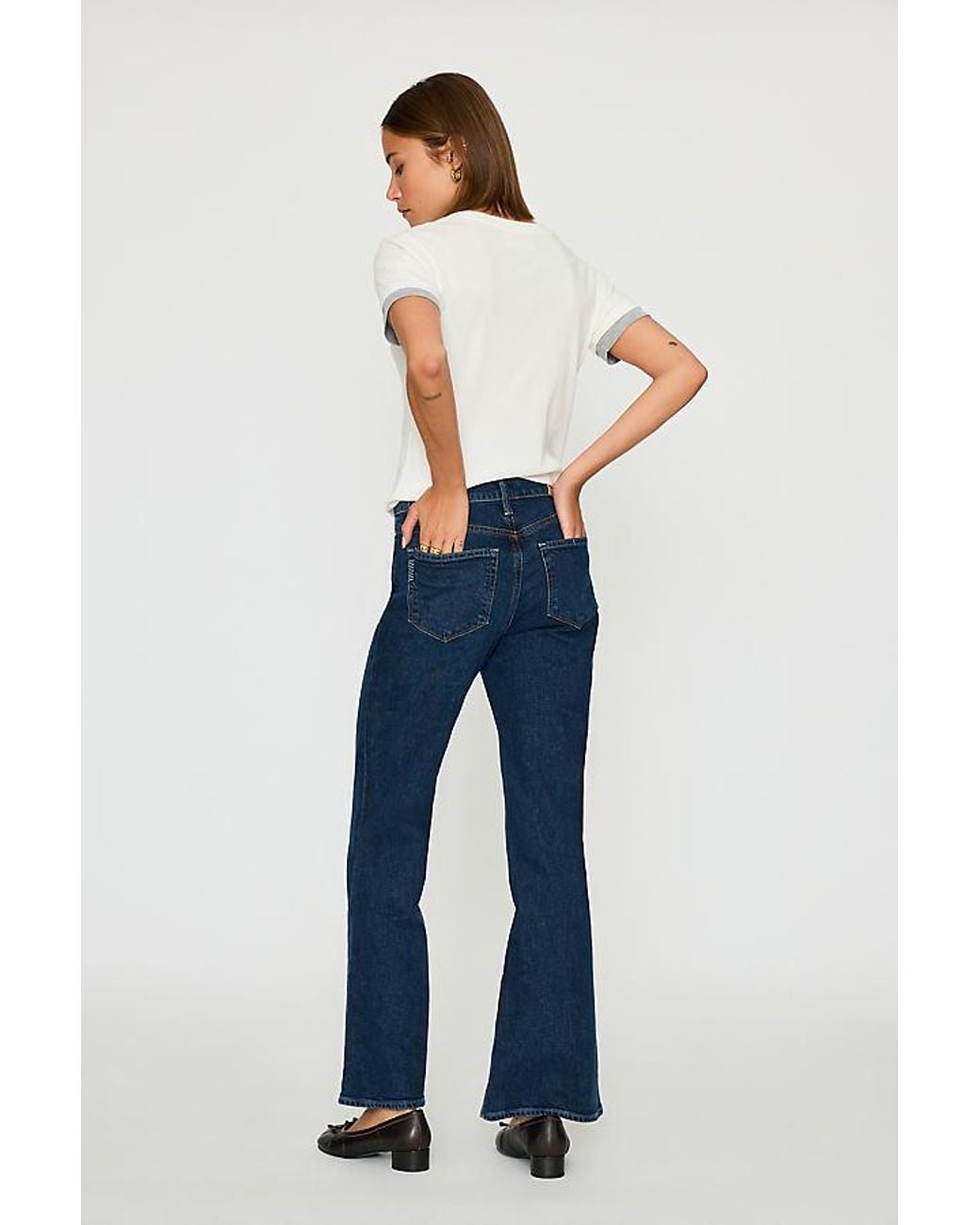 PAIGE Blue Sofia Mid-Rise Flare Jeans