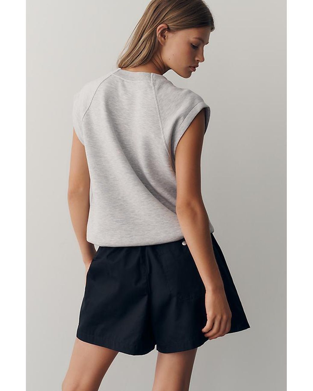 Varley Blue Salome Raglan Muscle Top