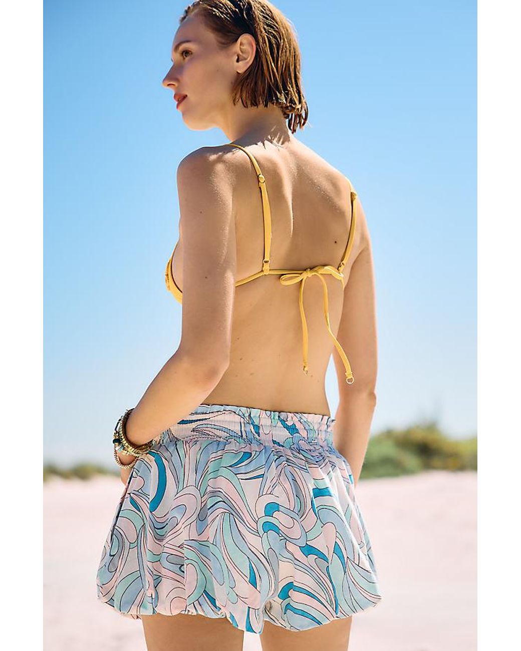 Celandine Brown Bubble Bloomer Shorts