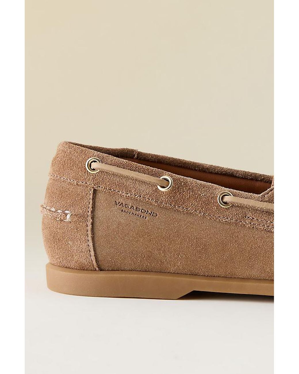 Vagabond Natural Vagabond Loui Suede Boat Shoes