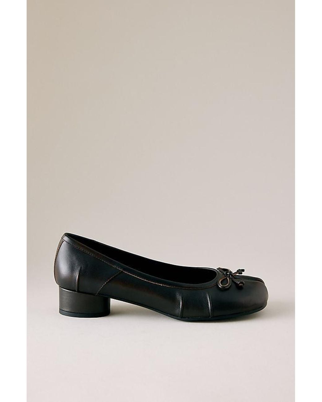 Bibi Lou Black Split-Toe Ballet Heels