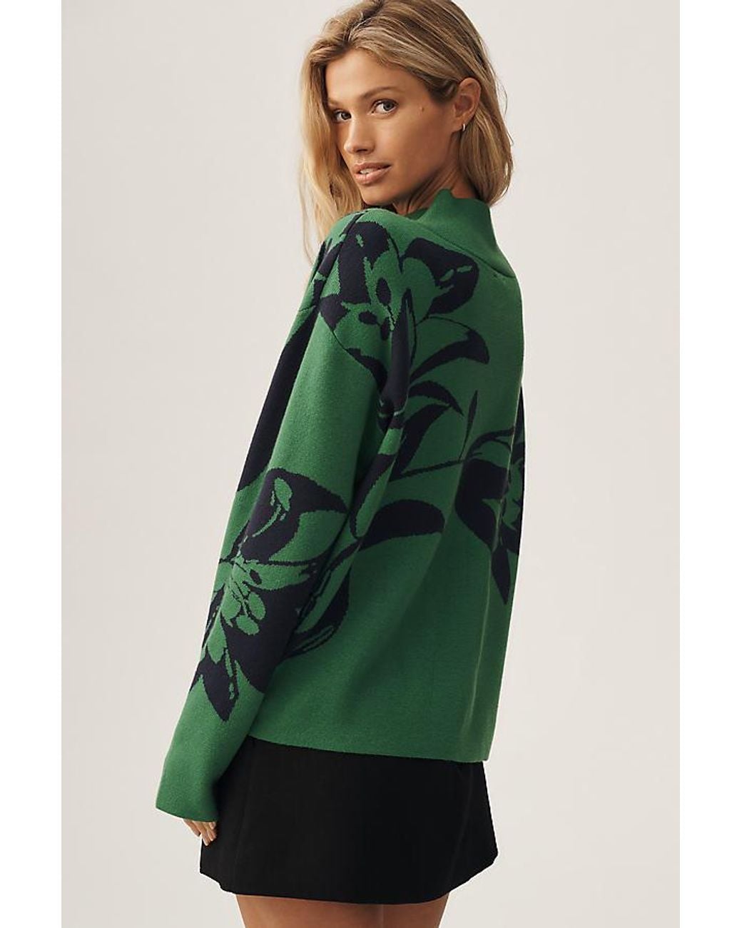 Maeve Green Carys Mock-Neck Jumper
