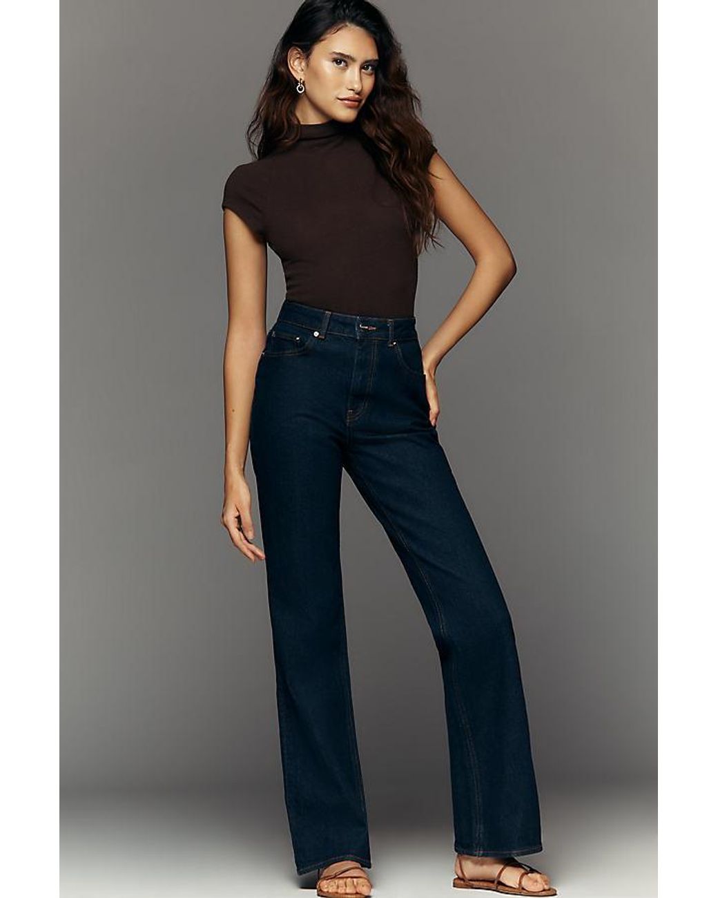 ALIGNE Blue Mid-Rise Flare Jeans