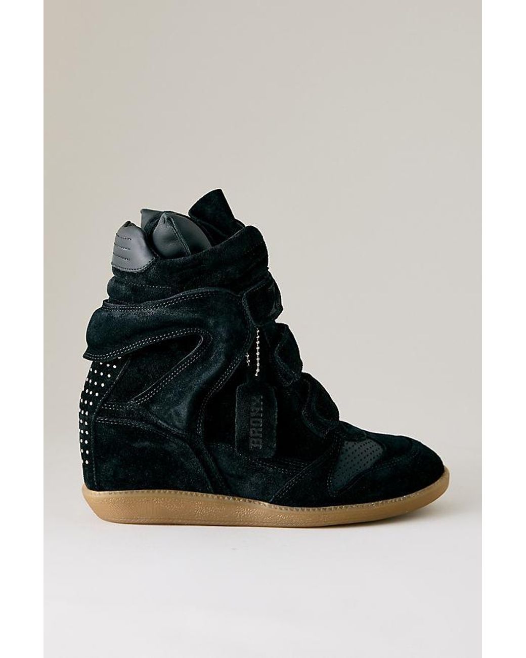 Bronx Black Jaeyy Suede Wedge Trainers