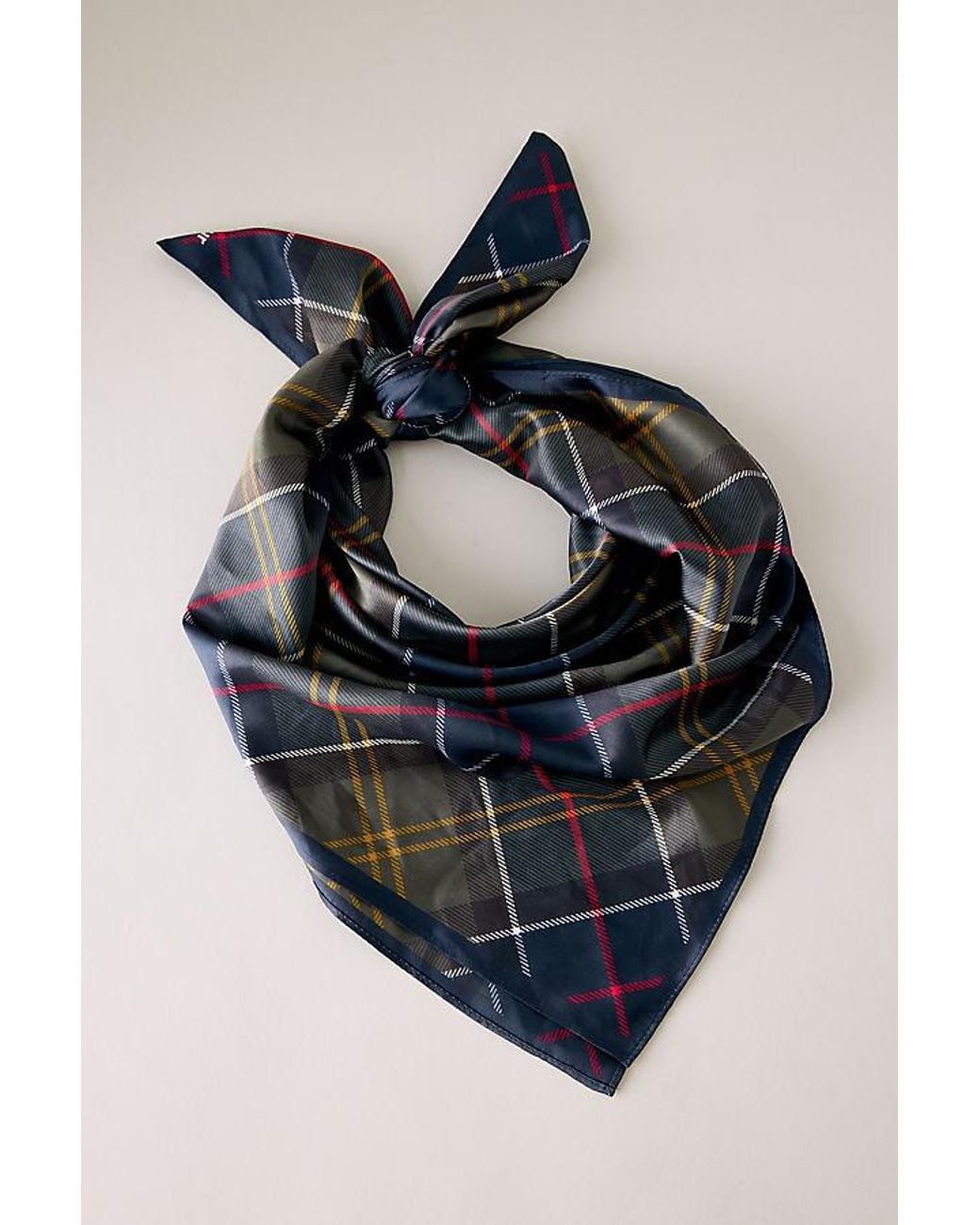 Barbour Black Kinsale Tartan Headscarf