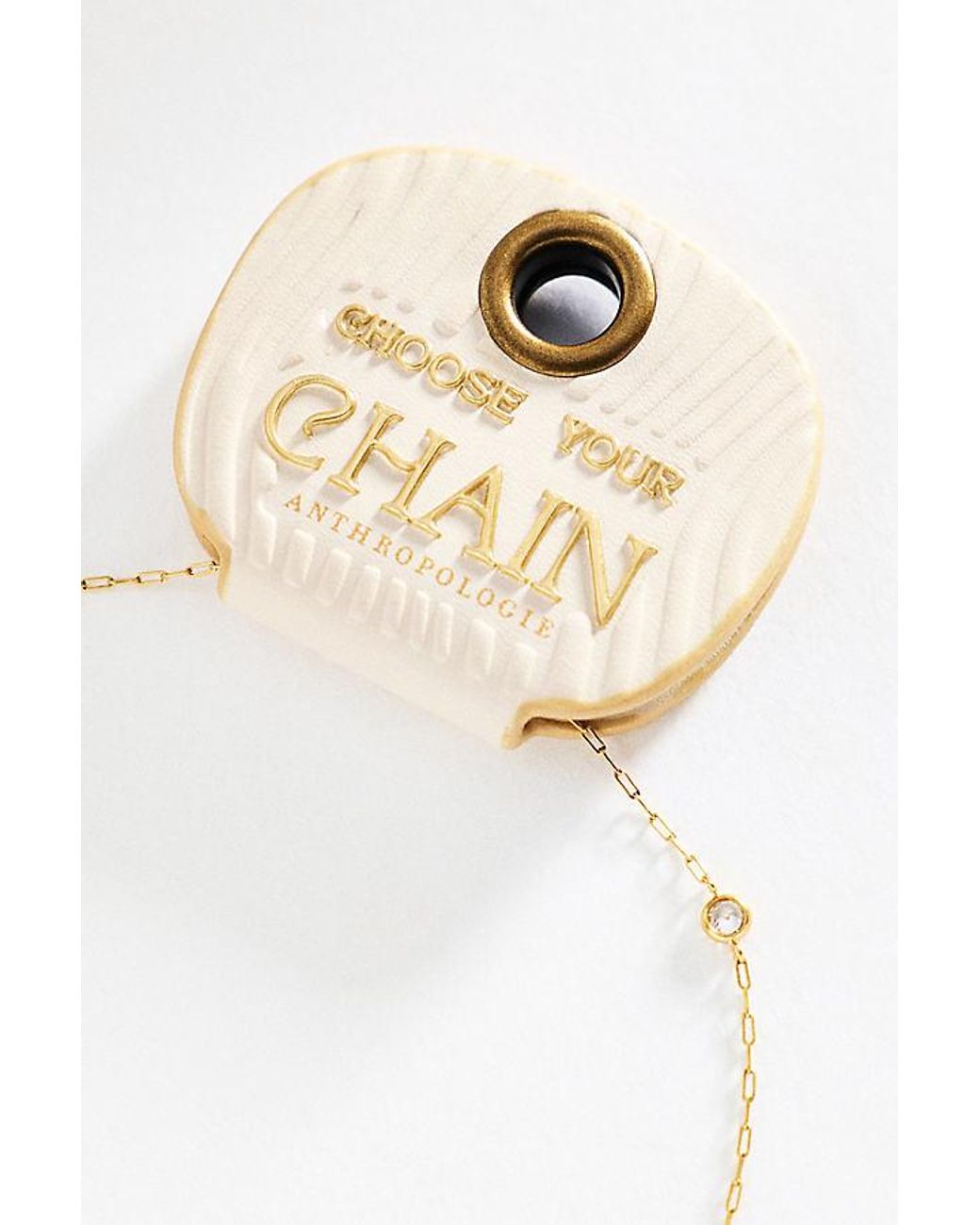 By Anthropologie White Crystal Chain Necklace