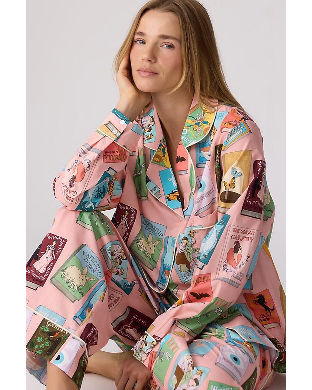 Karen Mabon Pink Books Long Pyjama Set