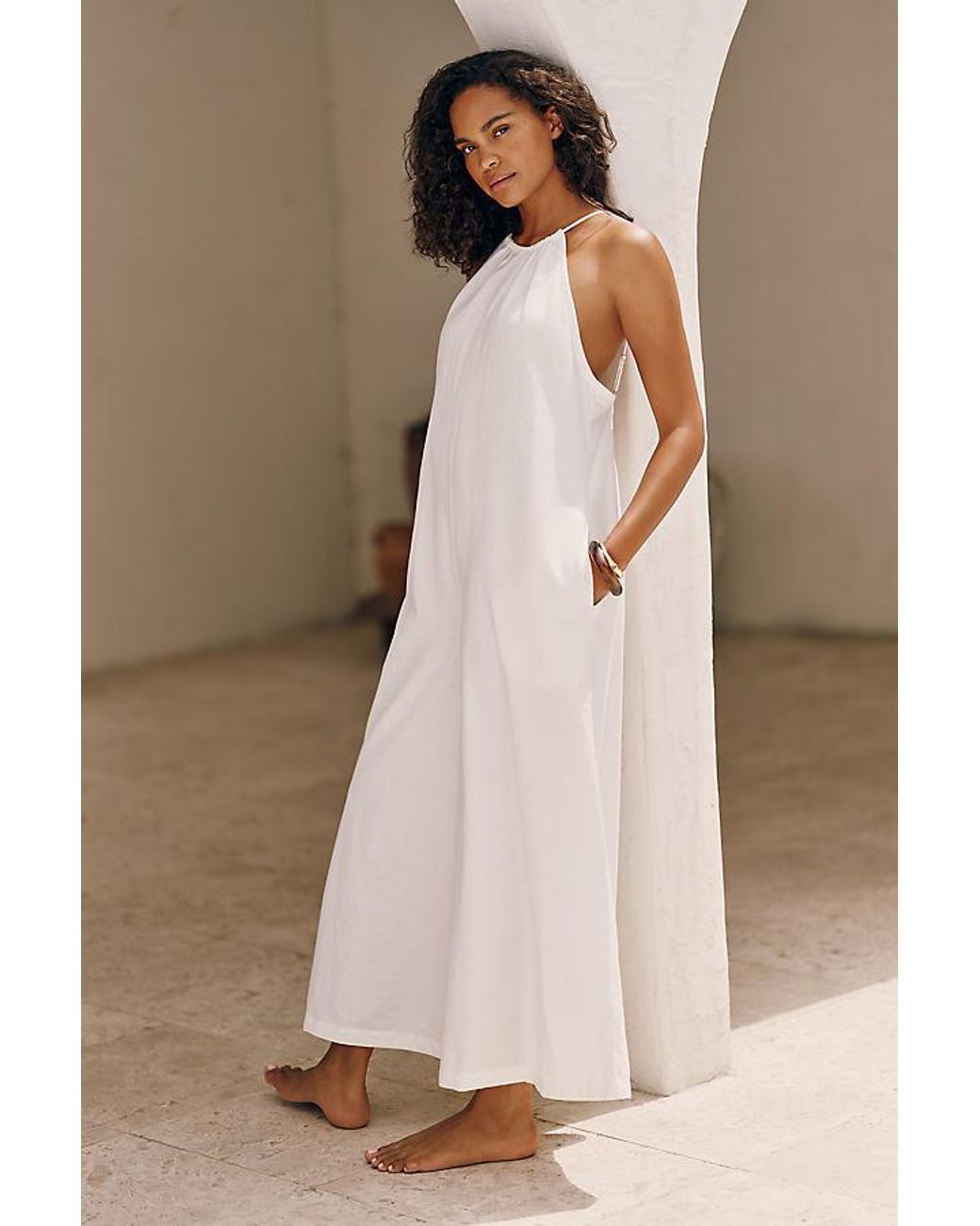 Celandine Multicolor Cotton-Linen Seashell Wide-Leg Jumpsuit
