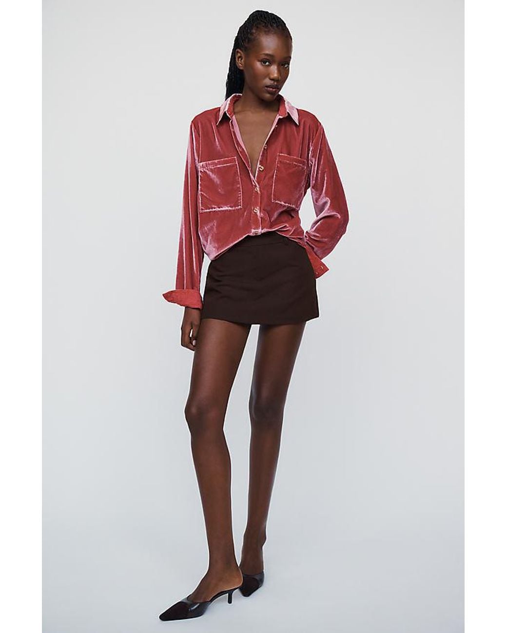 Pilcro Pink The Hadley Relaxed Buttondown Shirt By Velvet Edition