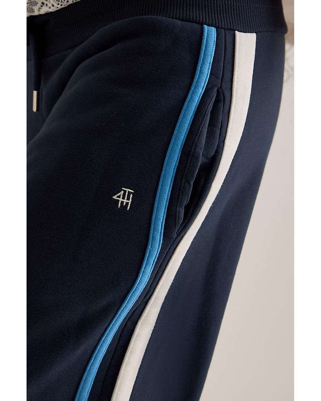 4th & Reckless Blue Taylor Wide-Leg Joggers