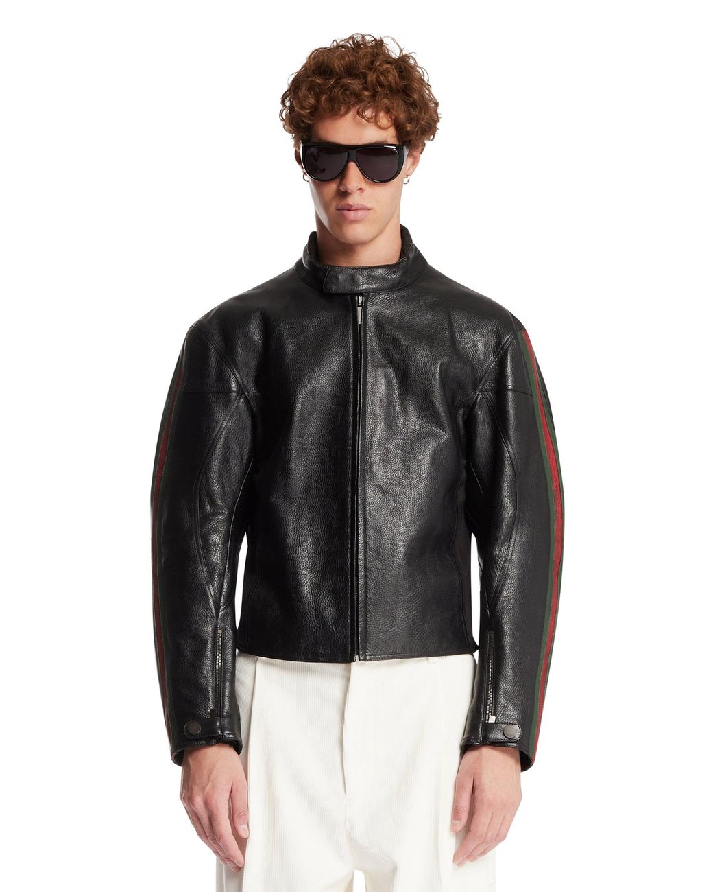 Gucci Black Leather Biker Jacket for men