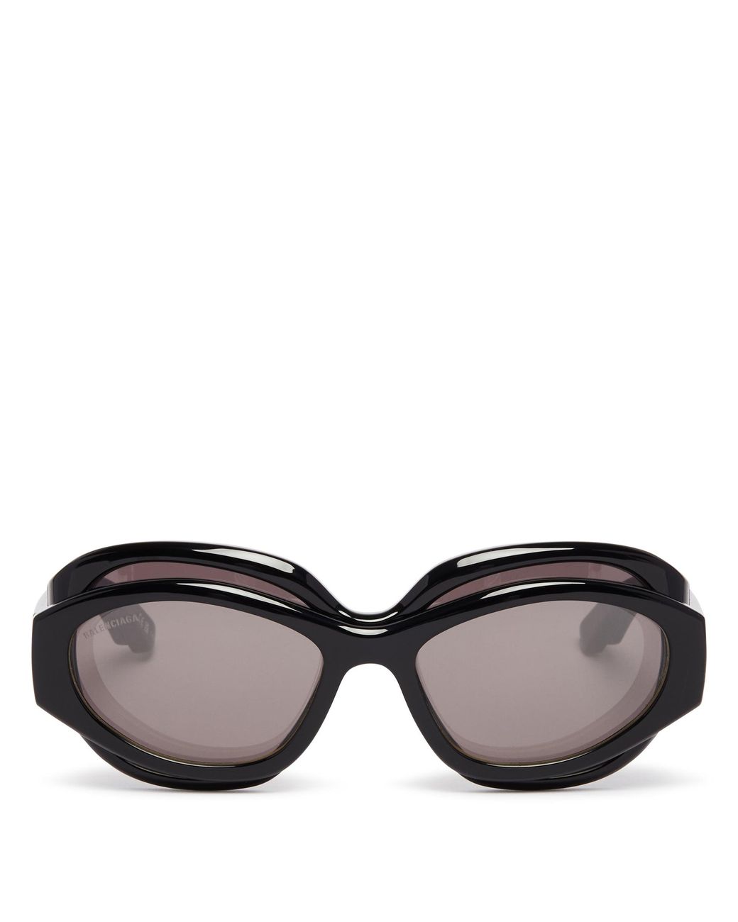 Balenciaga Black Superbusy Round Sunglasses