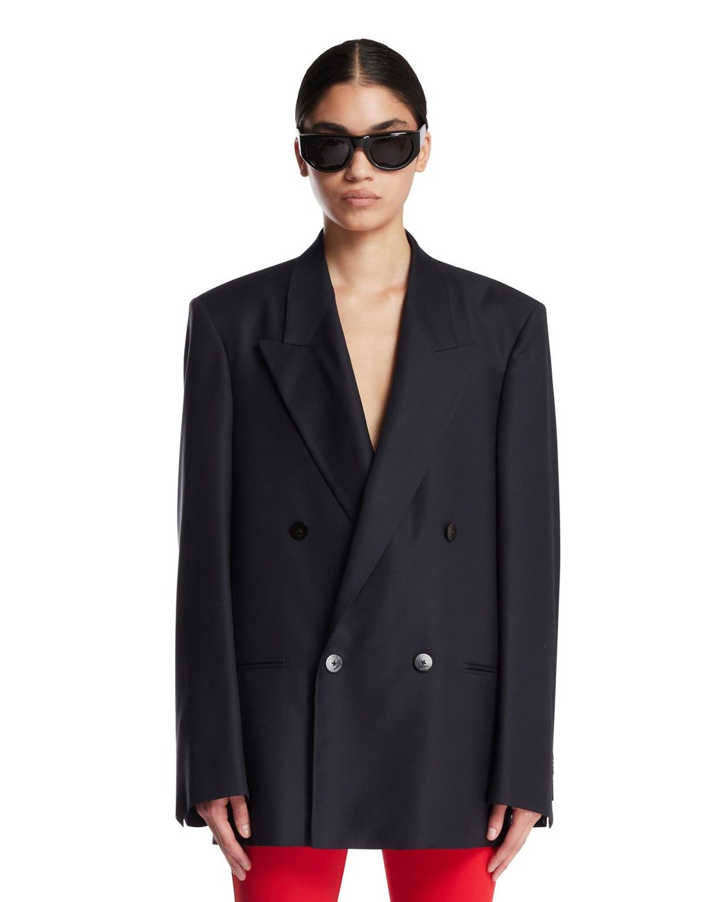Gucci Blue Double-Breasted Wool Jacket