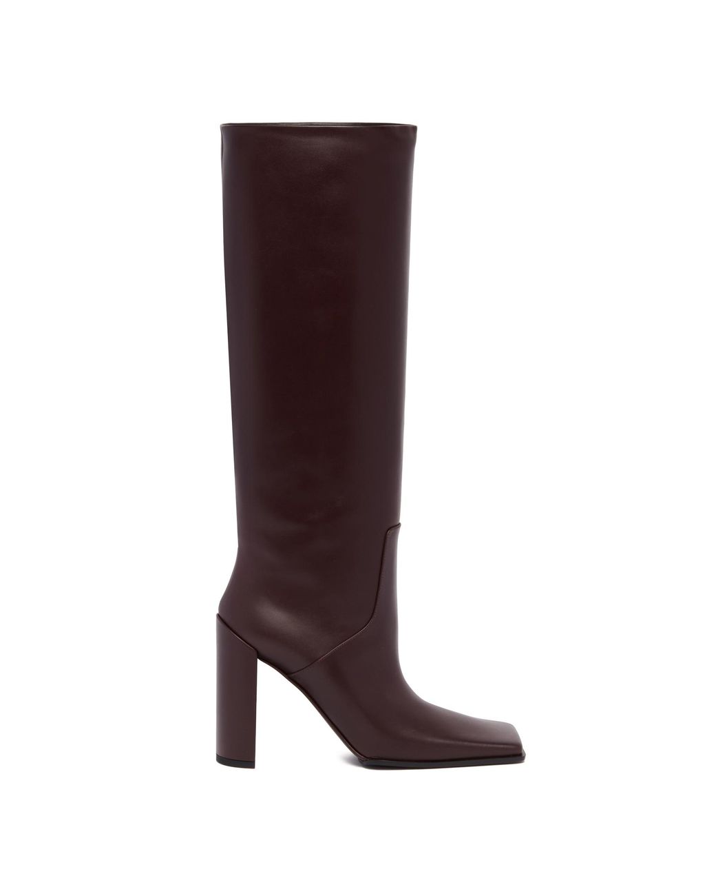Alaïa Brown Square Knee-High Boots