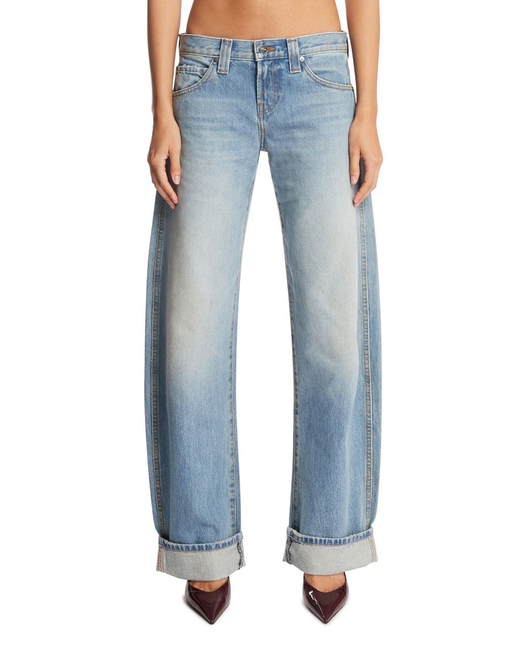 Khaite Blue Karo Barrel Jeans
