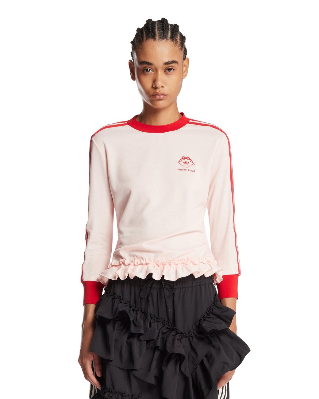 Adidas Originals White Simone Rocha X Logo Top