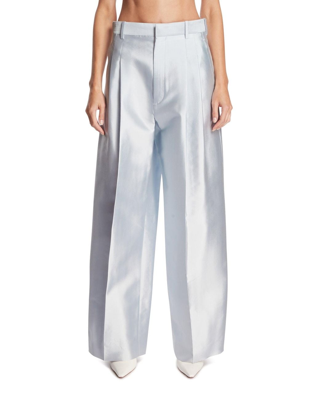 Carven Blue Light Double Pleat Trousers