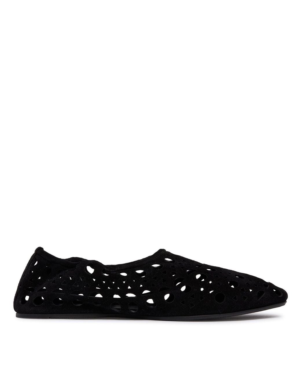 Alaïa Black Vienne Suede Slippers