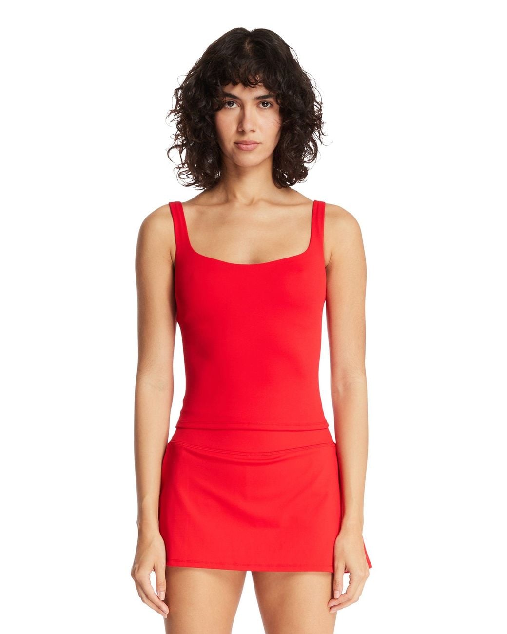 Nike Red Skims Square-Neck Top
