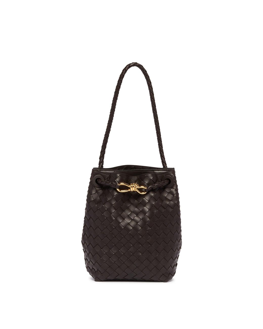 Bottega Veneta Black Small Andiamo Bucket Bag