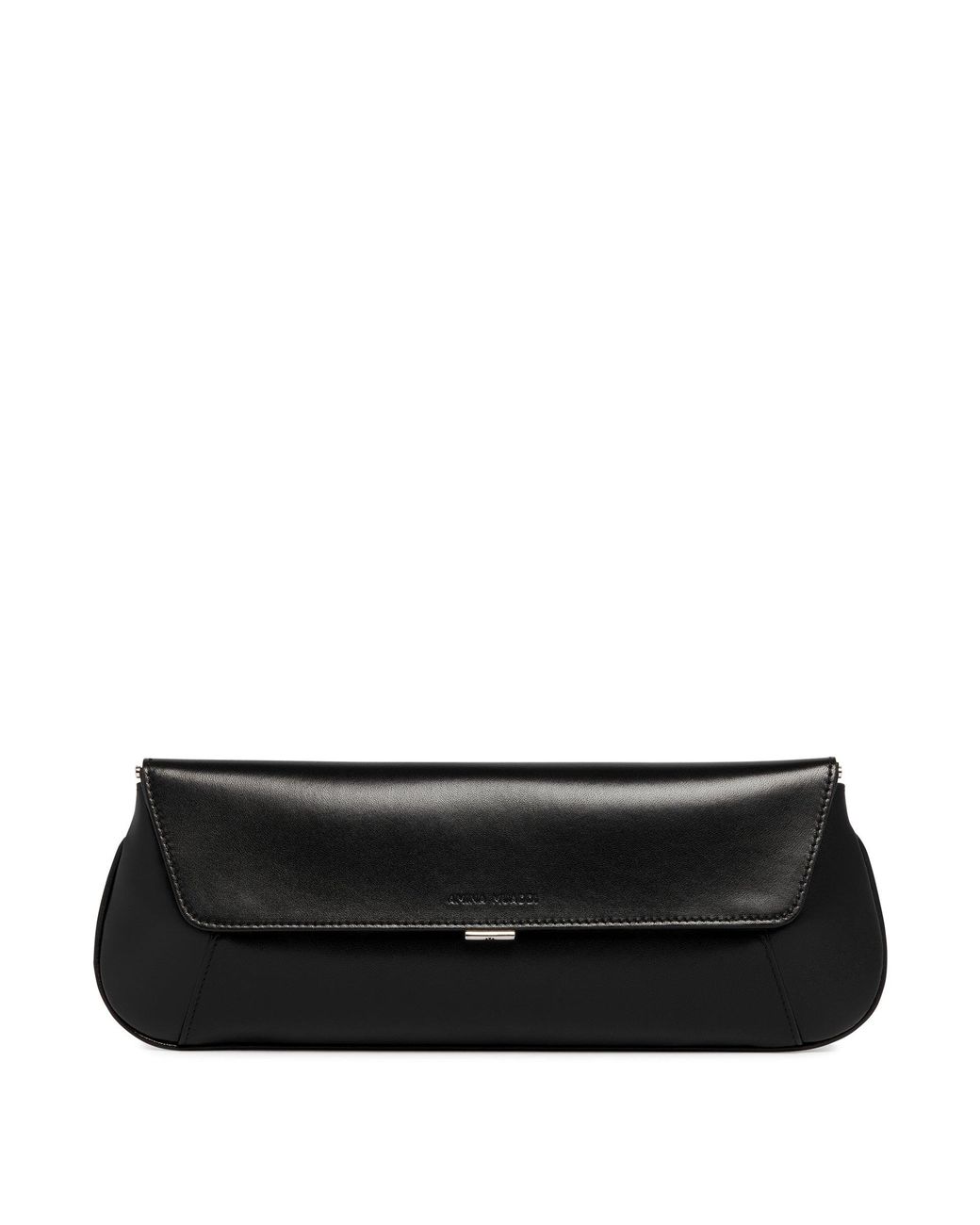 AMINA MUADDI Black Leather Ami Clutch