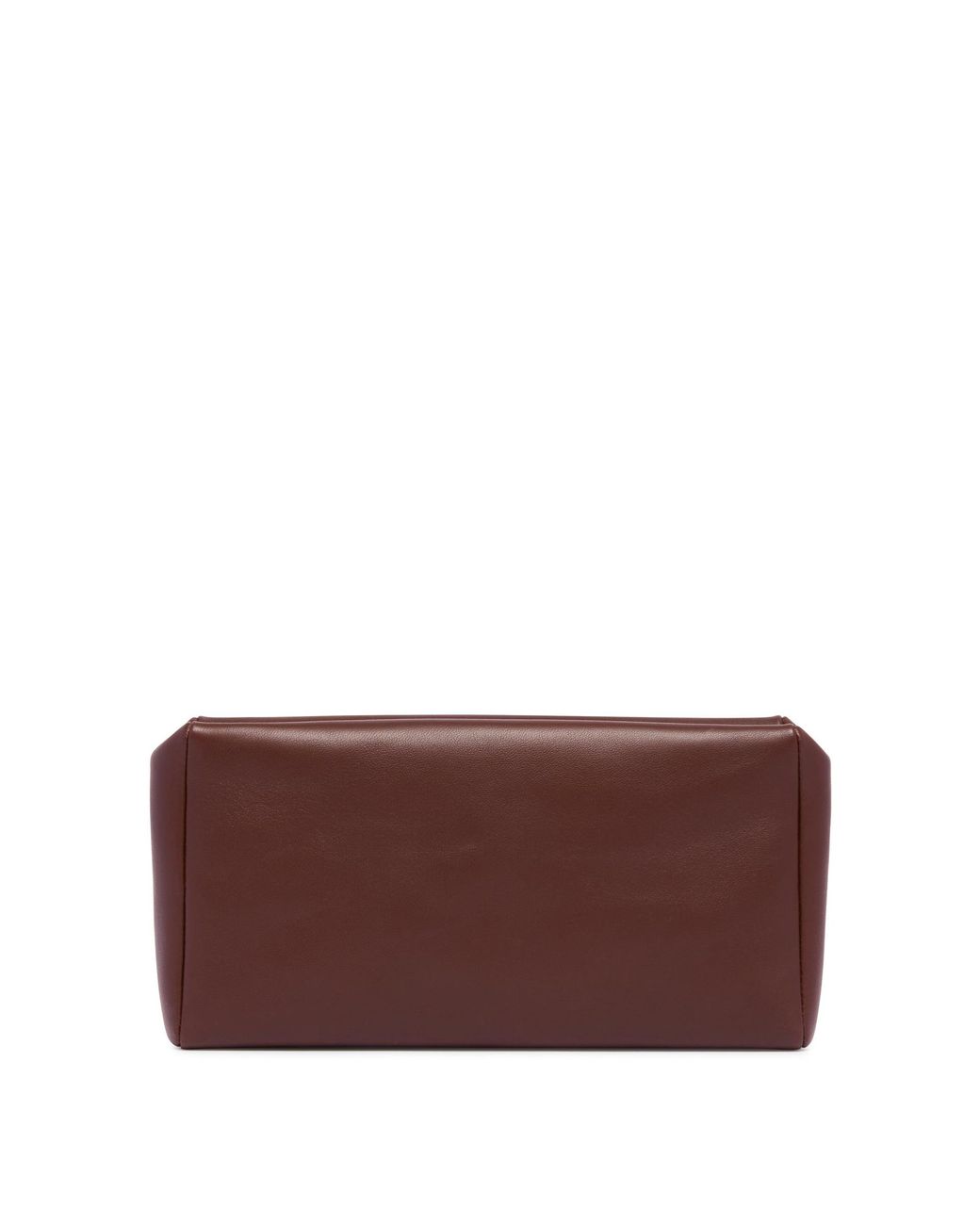 The Row Brown Square Compact Leather Clutch